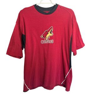 Vintage 2008 Phoenix Coyotes NHL Shirt Majestic 2XL Maroon Hockey Tee Y2K